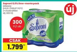 Spar Soproni 0,0% lime-menta pack ajánlat