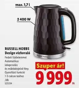 Lidl Russell Hobbs Design vízforraló ajánlat