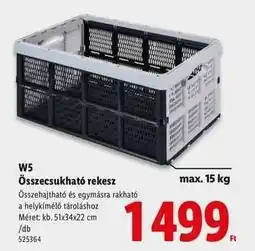 Lidl W5 Összecsukható rekesz ajánlat