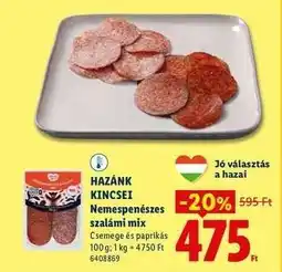 Lidl HAZÁNK KINCSEI Nemespenészes szalámi mix ajánlat