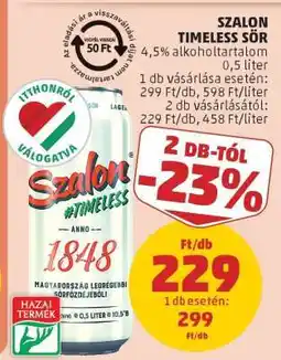 PENNY Szalon Timeless Sör ajánlat