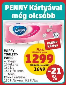 PENNY Wippy Toalettpapír ajánlat