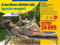 Lidl LIVARNO Alumínium napozóágy napellenzővel ajánlat