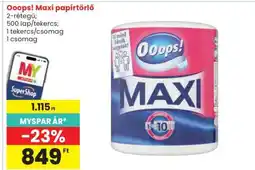 Spar OOOPS! Maxi papírtörlő ajánlat