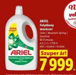 Lidl Ariel ajánlat