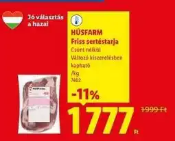 Lidl HÚSFARM Friss sertéstarja ajánlat