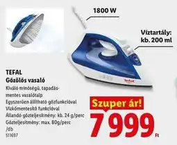 Lidl Tefal Gőzölős vasaló ajánlat