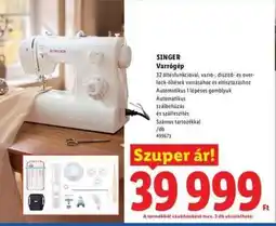 Lidl SINGER Varrógép ajánlat