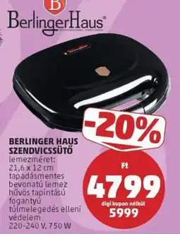 PENNY BERLINGER HAUS SZENDVICSSÜTŐ ajánlat