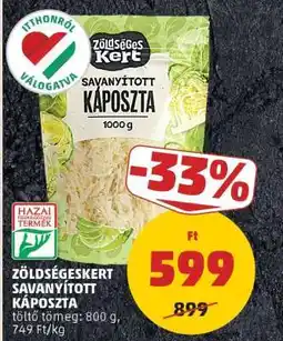 PENNY Zöldségeskert Savanyított Káposzta ajánlat
