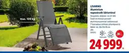 Lidl LIVARNO Alumínium napozószék lábtartóval ajánlat