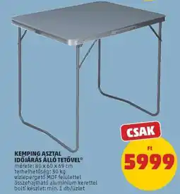 PENNY Kemping asztal időjárás álló tetővel ajánlat