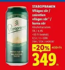 Lidl Staropramen ajánlat