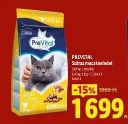 Lidl PREVITAL Száraz macskaeledel ajánlat