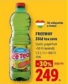 Lidl FREEWAY Zöld tea zero ajánlat