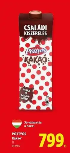 Lidl PÖTTYÖS Kakaó ajánlat