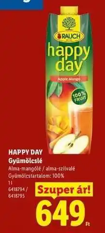 Lidl HAPPY DAY Gyümölcslé ajánlat