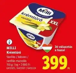 Lidl MILLI﻿﻿ Krémtúró ajánlat