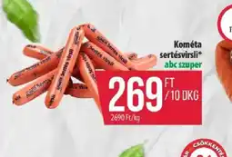 Coop Kométa sertésvirsli ajánlat