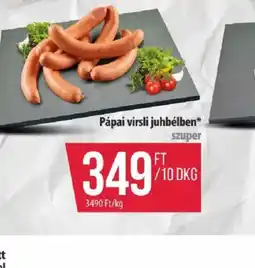 Coop Pápai virsli juhbélben ajánlat