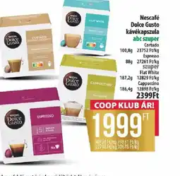 Coop Nescafé Dolce Gusto kávékapszula ajánlat