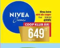 Coop NIVEA krém ajánlat
