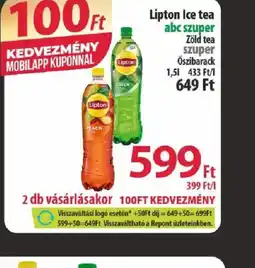 Coop Lipton Ice tea ajánlat
