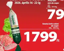 Coop Kométa Zselici szalámi ajánlat