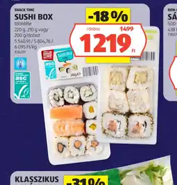 ALDI SNACK TIME SUSHI BOX ajánlat