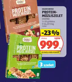 ALDI GOLDEN BRIDGE PROTEIN-MÜZLISZELET ajánlat