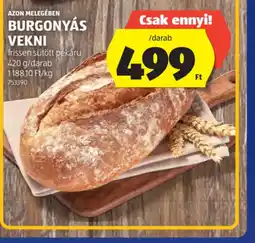 ALDI BURGONYÁS VEKNI ajánlat