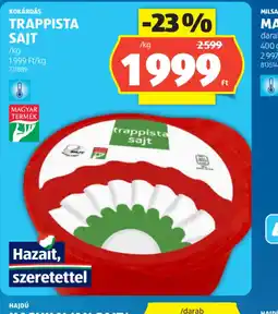 ALDI KOKÁRDÁS TRAPPISTA SAJT ajánlat