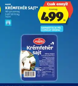 ALDI HAJDÚ KRÉMFEHÉR SAJT ajánlat