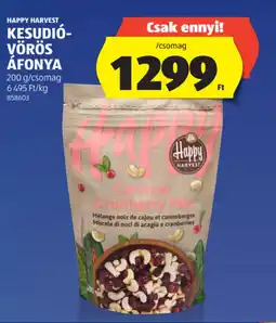ALDI HAPPY HARVEST KESUDI-VÖRÖS ÁFONYA ajánlat