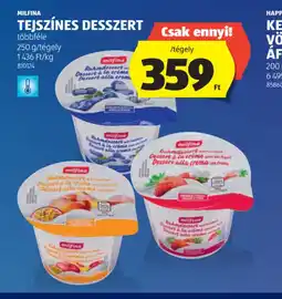 ALDI MILFINA TEJSZ milfinaNES DESSZERT ajánlat