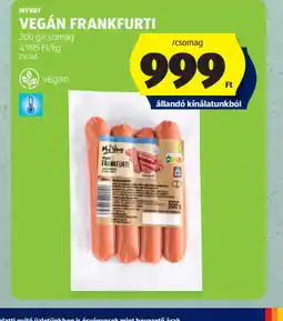 ALDI MYWAY VEGÁN FRANKFURTI ajánlat