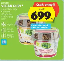 ALDI JUST VEG! VEGÁN GURT ajánlat