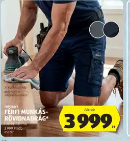 ALDI TOPCRAFT FÉRFI MUNKÁS-RÖVIDNADRÁG ajánlat