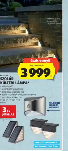 ALDI CASALUX SZOLÁR KÜLTÉRI LÁMPA ajánlat