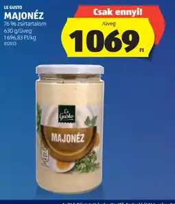 ALDI LE GUSTO MAJONÉZ ajánlat