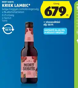 ALDI MORT SUBITE KRIEK LAMBIC ajánlat