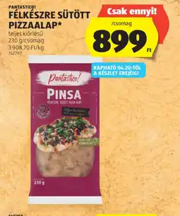 ALDI PANTÁSTICO! FÉLKÉSZRE SÜTÖTT PIZZAAALAP ajánlat