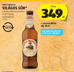ALDI BIRRA MORETTI VILÁGOS SÖR ajánlat