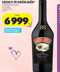 ALDI BAILEYS EREDETI ÍR KRÉMLIKŐR ajánlat