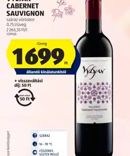 ALDI VILLÁNYI CABERNET SAUVIGNON ajánlat