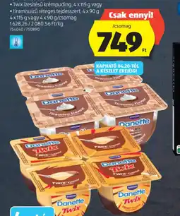 ALDI DANONE DANETTE 4 pohár ajánlat