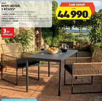 KERTI BÚTOR, 3 RÉSZES