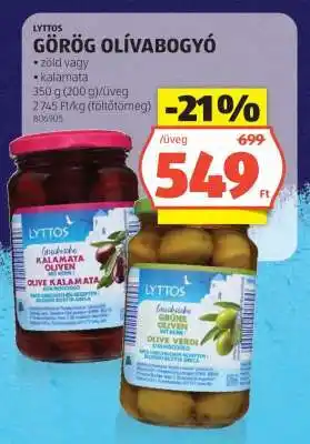 ALDI LYTTOS GÖRÖG OLÍVABOGYÓ ajánlat