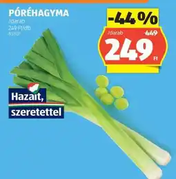 ALDI Póréhagyma ajánlat