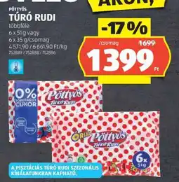 ALDI PÖTTYÖS Túró Rudi ajánlat
